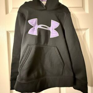 Under Armour Kids Hoodie with Purple Logo